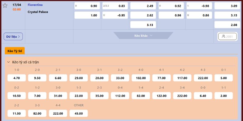 Nhận Định Fiorentina Vs Crystal Palace Lúc 2:00 Ngày 17/04 - UECL 4 Dự đoán kèo trận 2:00 ngày 17/04